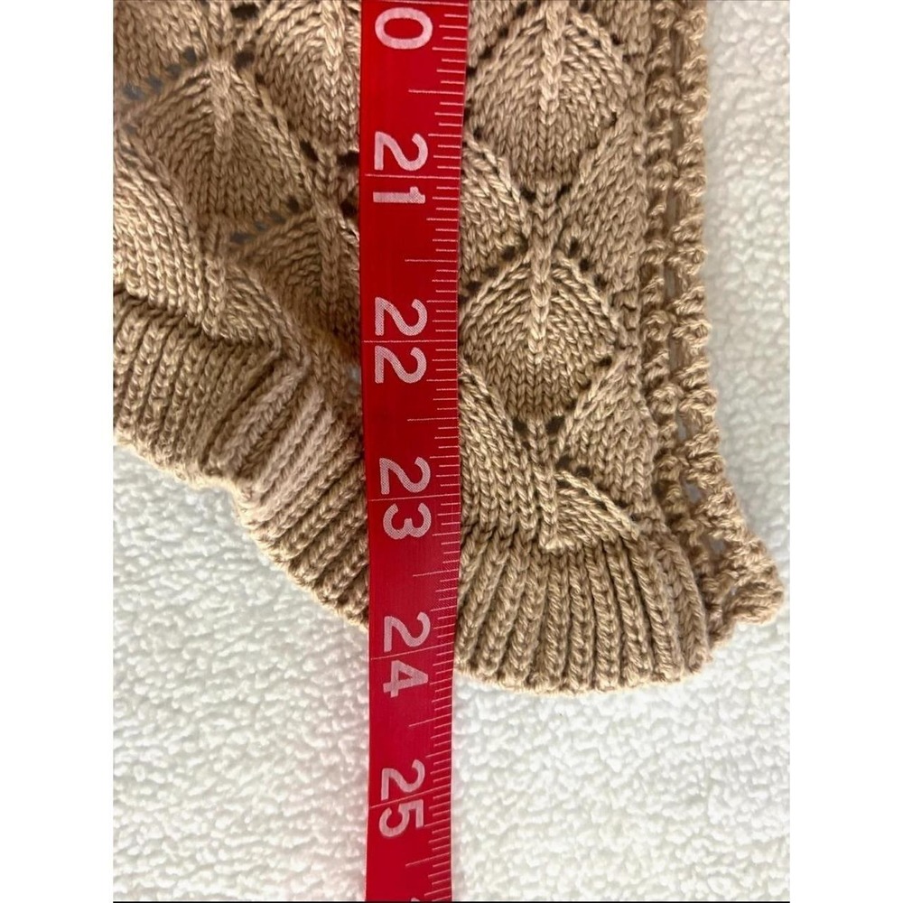 NWT Olive Oak Tan Crochet 2-Piece Set Knit Crop Tie-Front Tank & Maxi Skirt (L) - Picture 8 of 8